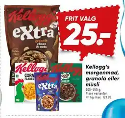 Bilka Kellogg’s morgenmad, granola eller müsli tilbud