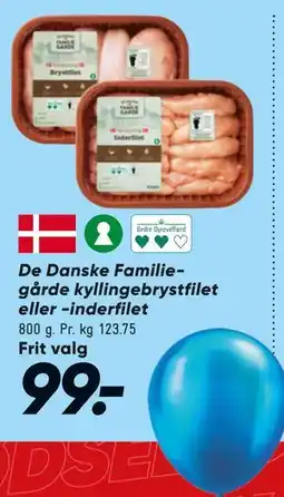 Bilka De Danske Familiegårde kyllingebrystfilet eller -inderfilet tilbud