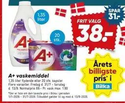 Bilka A+ vaskemiddel tilbud