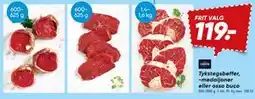 Bilka Tykstegsbøffer, -medaljoner eller osso buco tilbud
