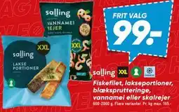 Bilka Fiskefilet, lakseportioner, blæksprutteringe, vannamei eller skalrejer tilbud