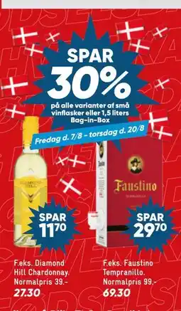 Bilka SPAR 30% på alle varianter af små vinflasker eller 1,5 liters Bag-in-Box tilbud