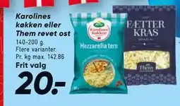 Bilka Karolines køkken eller Them revet ost tilbud