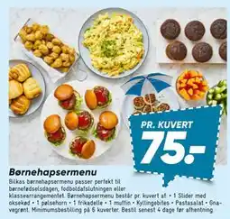 Bilka Børnehapsermenu tilbud