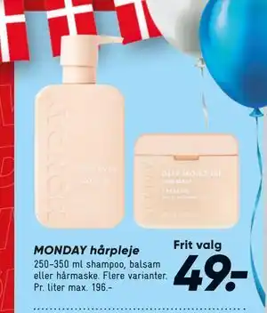 Bilka MONDAY hårpleje tilbud