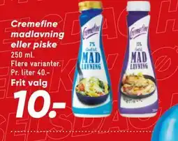 Bilka Cremefine madlavning eller piske tilbud