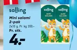 Bilka Mini salami 2-pak tilbud