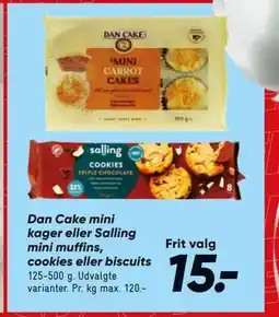 Bilka Dan Cake mini kager eller Salling mini muffins, cookies eller biscuits tilbud