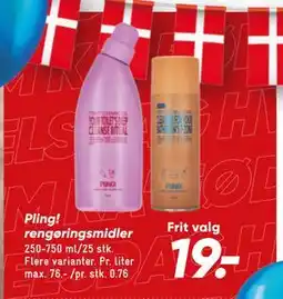 Bilka Pling! rengøringsmidler tilbud