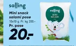 Bilka Mini snack salami pose tilbud