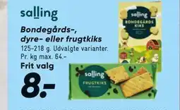 Bilka Bondegårds-, dyre- eller frugtkiks tilbud
