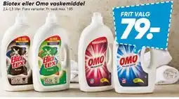 Bilka Biotex eller Omo vaskemiddel tilbud