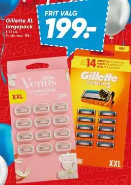 Bilka Gillette XL largepack tilbud