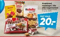 Bilka Knækbrød, majskager, kiks eller kagemarked tilbud