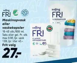 Bilka Maskinopvask eller vaskekapsler tilbud