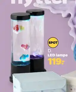 Netto LED lampe med svævende fisk eller gobler tilbud