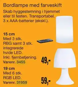 Harald Nyborg Bordlampe med farveskift tilbud