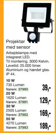 Harald Nyborg Projektør med sensor tilbud