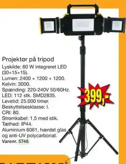 Harald Nyborg Projektør på tripod tilbud