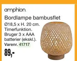 Harald Nyborg amphion Bordlampe bambusflet tilbud