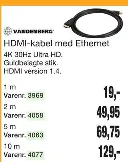 Harald Nyborg HDMI-kabel med Ethernet tilbud