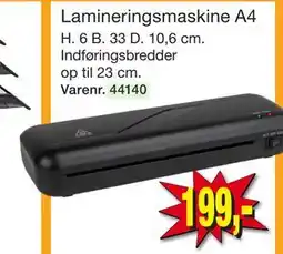 Harald Nyborg Lamineringsmaskine A4 tilbud