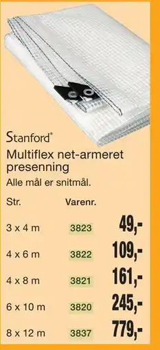 Harald Nyborg Stanford Multiflex net-armeret presenning tilbud