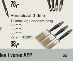 Harald Nyborg Penselsæt 3 dele tilbud