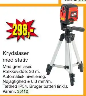 Harald Nyborg Krydslaser med stativ tilbud