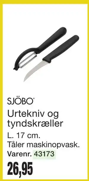 Harald Nyborg SJÖBO Urtekniv og tyndskræller tilbud