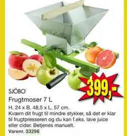 Harald Nyborg SJÖBO Frugtmoser 7 L tilbud