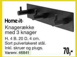 Harald Nyborg Homeit Knagerække med 3 knager tilbud