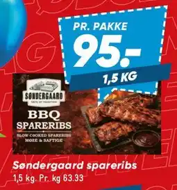 Bilka Søndergaard BBQ spareribs tilbud
