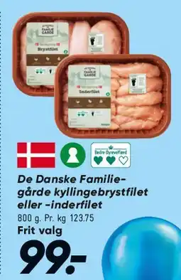 Bilka De Danske Familie-gårde kyllingebrystfilet eller -inderfilet tilbud