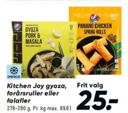 Bilka Kitchen Joy gyoza, forårsruller eller falafel tilbud