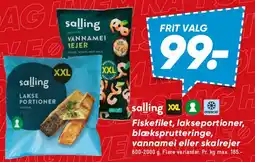 Bilka Fiskefilet, lakseportioner, blæksprutteringe, vannamei eller skaldrejer tilbud
