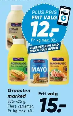 Bilka Graasten marked - mayonnaise / dressinger tilbud