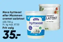 Bilka Nora hytteost / Mammen cremet salatost tilbud