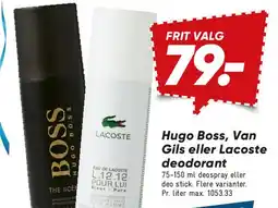 Bilka Deodorant (Hugo Boss, Van Gils, Lacoste) tilbud