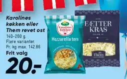 Bilka Karolines køkken / revet ost tilbud
