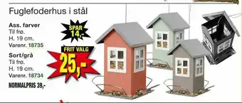 Harald Nyborg Fuglefoderhus i stål tilbud