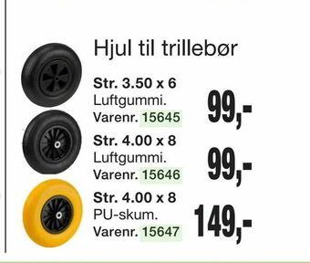 Harald Nyborg Hjul til trillebør tilbud