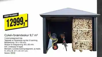 Harald Nyborg Cykel-/brændeskur 9,7 m2 tilbud