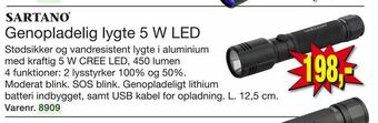Harald Nyborg Genopladelig lygte 5 W LED tilbud