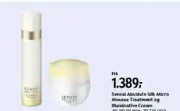 Matas Sensai absolute silk micro mousse treatment og illuminative cream tilbud