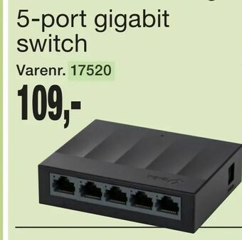 Harald Nyborg 5-port gigabit switch tilbud