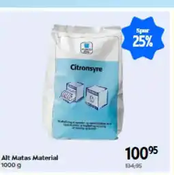 Matas Alt Matas Material tilbud