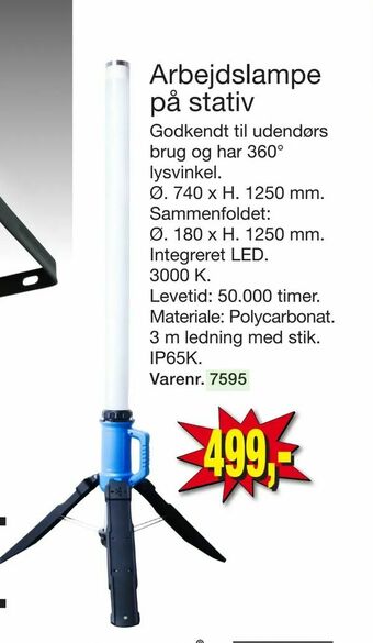 Harald Nyborg Arbejdslampe på stativ tilbud