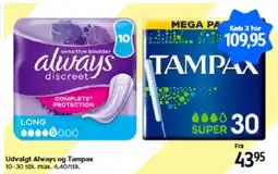 Matas Udvalgt Always og Tampax tilbud