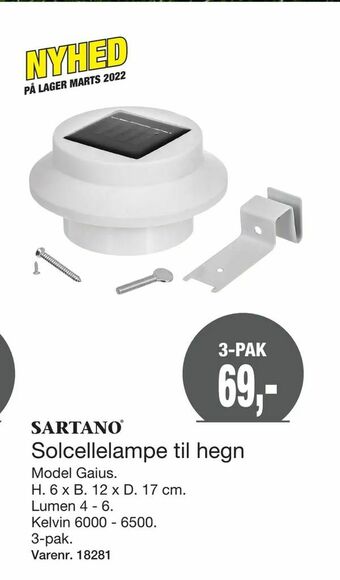 Harald Nyborg Solcellelampe til hegn tilbud